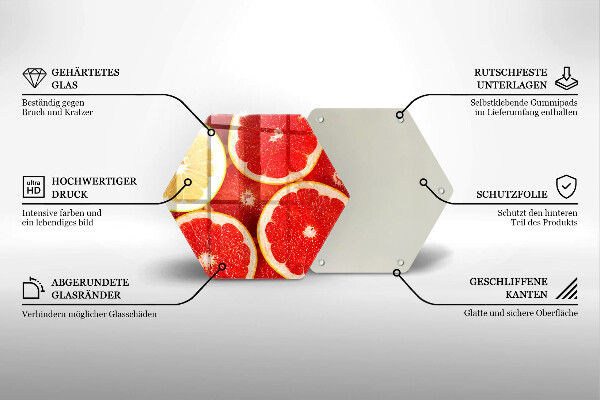 Protège plaque de cuisson Tranches de pamplemousse