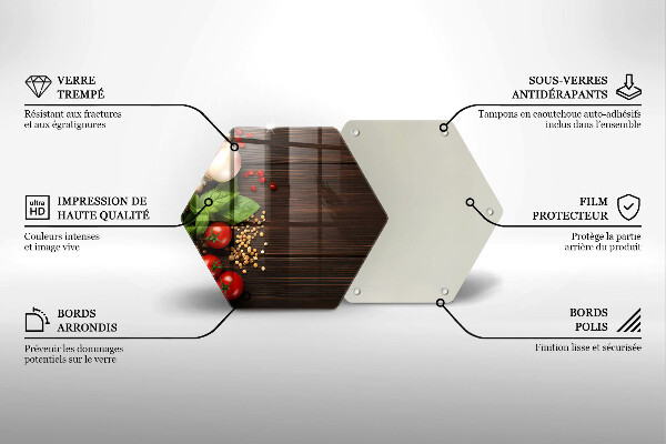 Protège plaque de cuisson Des légumes sur la table