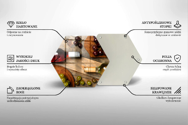 Protège plaque de cuisson Bouteilles de vin et raisins