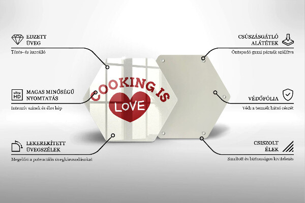 Protège plaque de cuisson Cooking is love