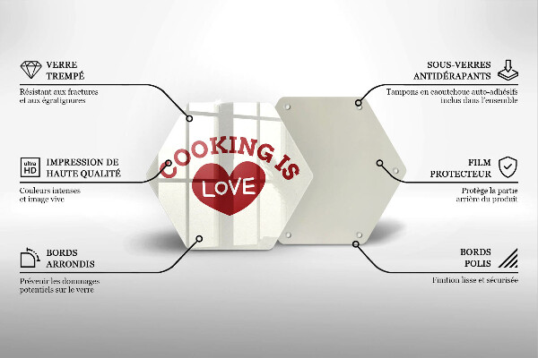 Protège plaque de cuisson Cooking is love