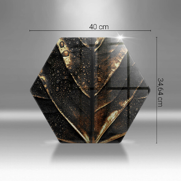 Protège plaque de cuisson Feuille d'or