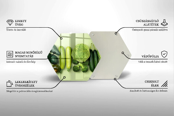 Protège plaque de cuisson Fruits et légumes verts