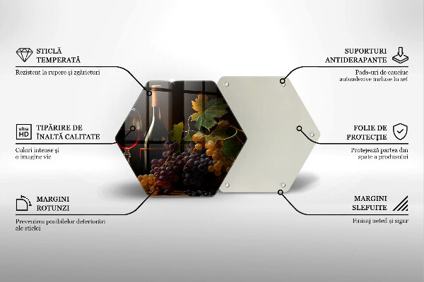 Protège plaque de cuisson Verre de vin et de raisins