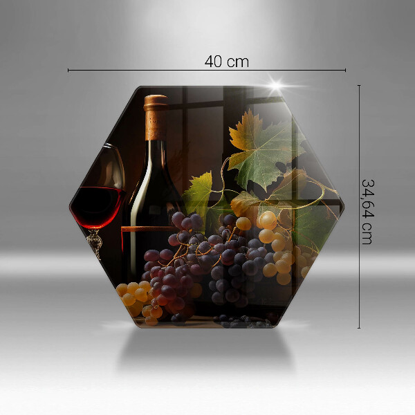 Protège plaque de cuisson Verre de vin et de raisins