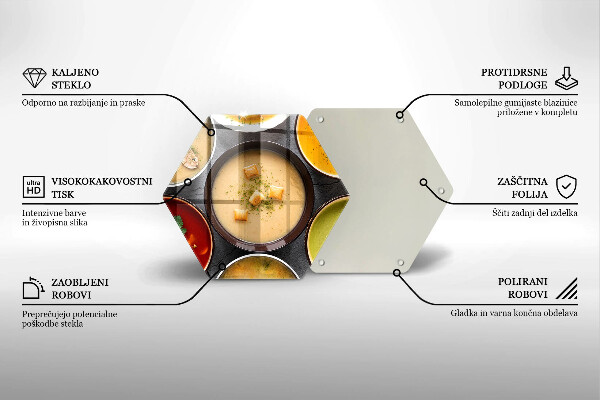 Protège plaque de cuisson Des soupes colorées