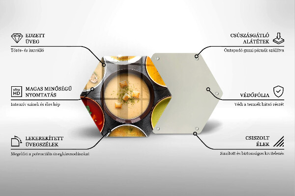 Protège plaque de cuisson Des soupes colorées