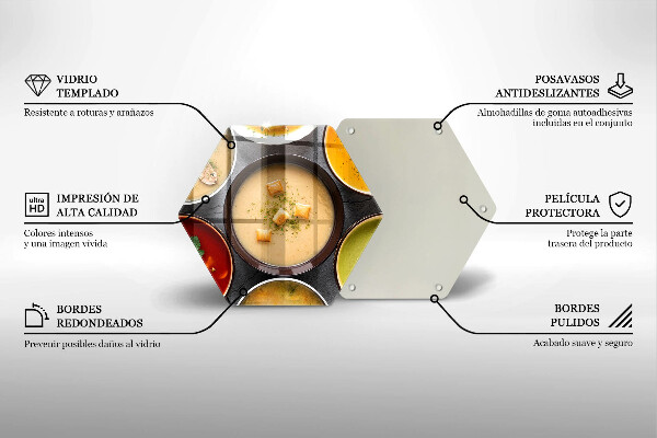 Protège plaque de cuisson Des soupes colorées