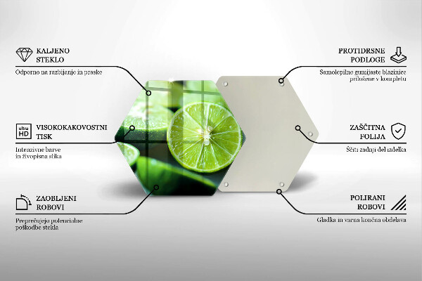 Protection plaque induction Agrumes citron vert