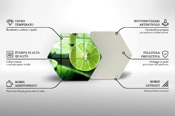 Protection plaque induction Agrumes citron vert
