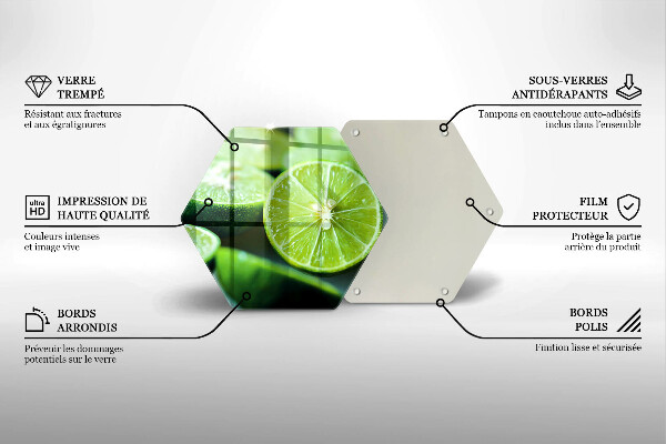 Protection plaque induction Agrumes citron vert