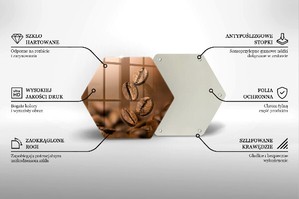 Cache plaque de cuisson Grains de café