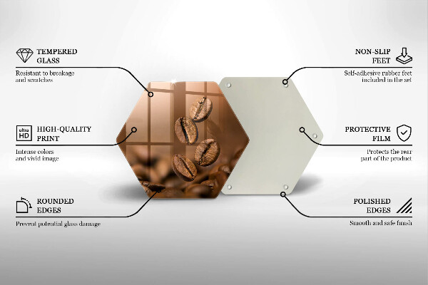 Cache plaque de cuisson Grains de café