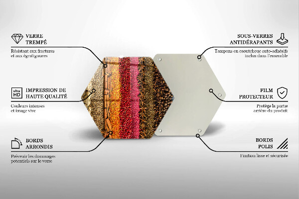 Cache plaque de cuisson Épices colorées