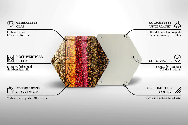 Cache plaque de cuisson Épices colorées