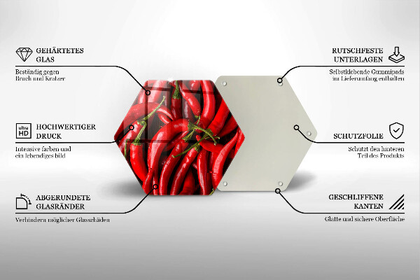 Cache plaque de cuisson Piments forts
