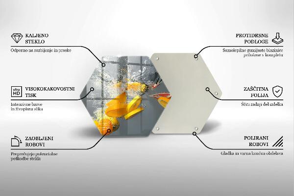 Cache plaque de cuisson Citrons dans l'eau