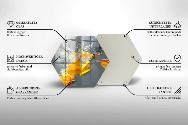 Cache plaque de cuisson Citrons dans l'eau