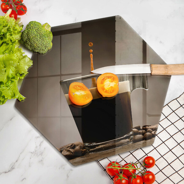 Cache plaque de cuisson Verre et grains de café