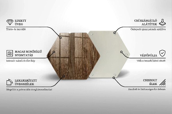 Protège plaque de cuisson Texture du bois