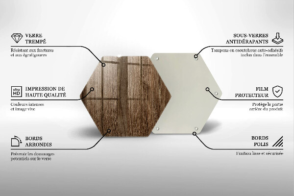 Protège plaque de cuisson Texture du bois