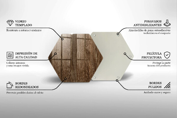 Protège plaque de cuisson Texture du bois