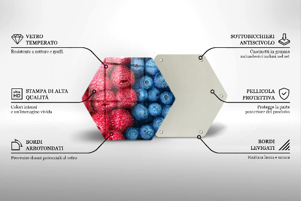 Protège plaque de cuisson Fruits de framboise et de myrtille