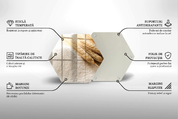 Protège plaque de cuisson Farine et épis de céréales