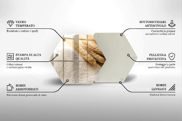 Protège plaque de cuisson Farine et épis de céréales