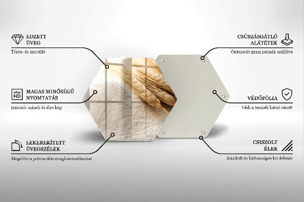 Protège plaque de cuisson Farine et épis de céréales