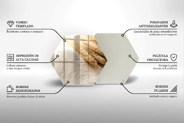 Protège plaque de cuisson Farine et épis de céréales