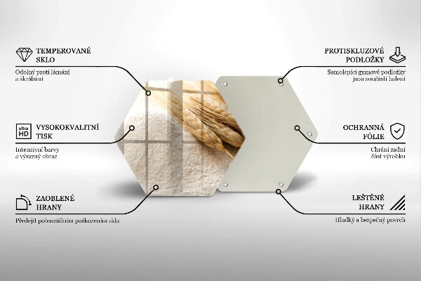 Protège plaque de cuisson Farine et épis de céréales
