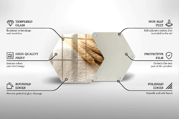 Protège plaque de cuisson Farine et épis de céréales