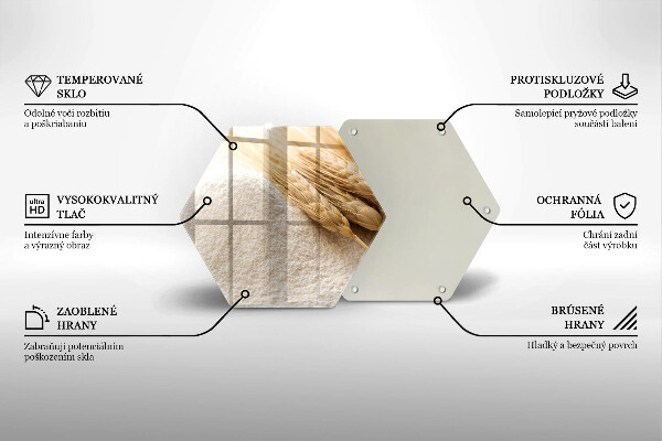 Protège plaque de cuisson Farine et épis de céréales