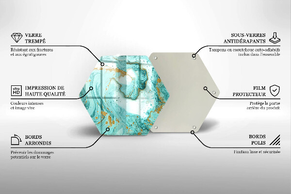 Protection plaque induction Abstraction bleue