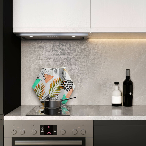 Protection plaque induction Modèle de feuilles de bohème