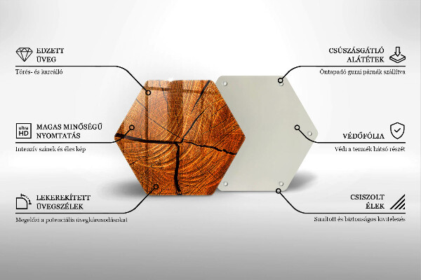 Cache plaque de cuisson Structure du tronc en bois