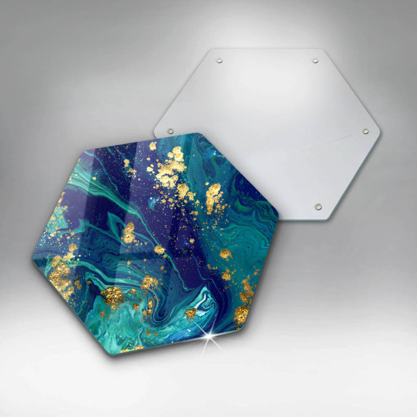 Cache plaque de cuisson Abstraction avec de l'or