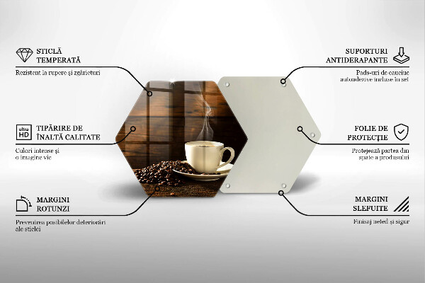 Cache plaque de cuisson Tasse à café en bois