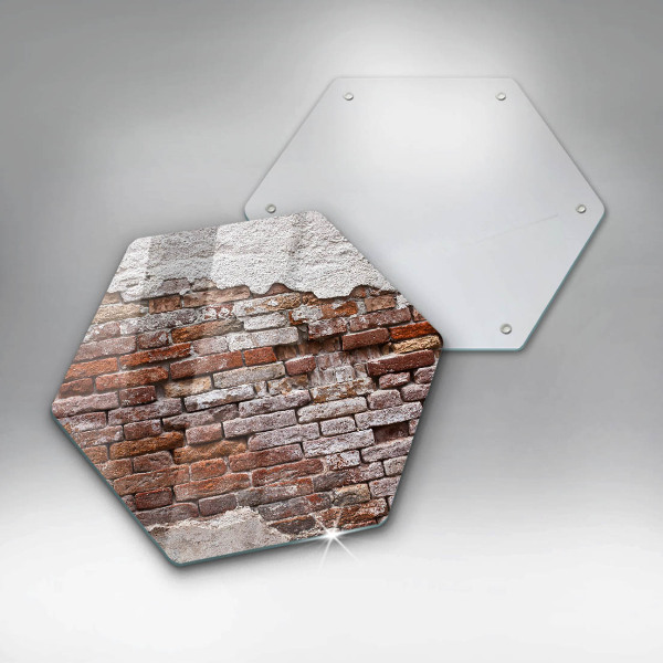 Cache plaque de cuisson Vieux mur de brique et de béton