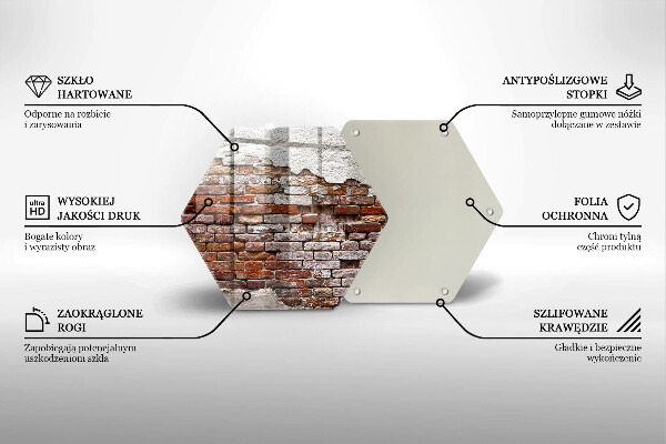 Cache plaque de cuisson Vieux mur de brique et de béton