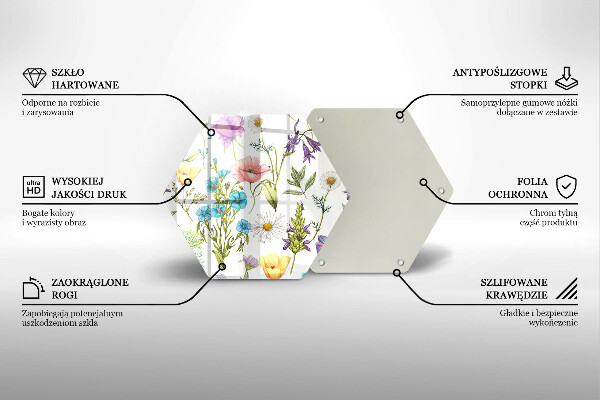 Cache plaque de cuisson Illustration de fleurs