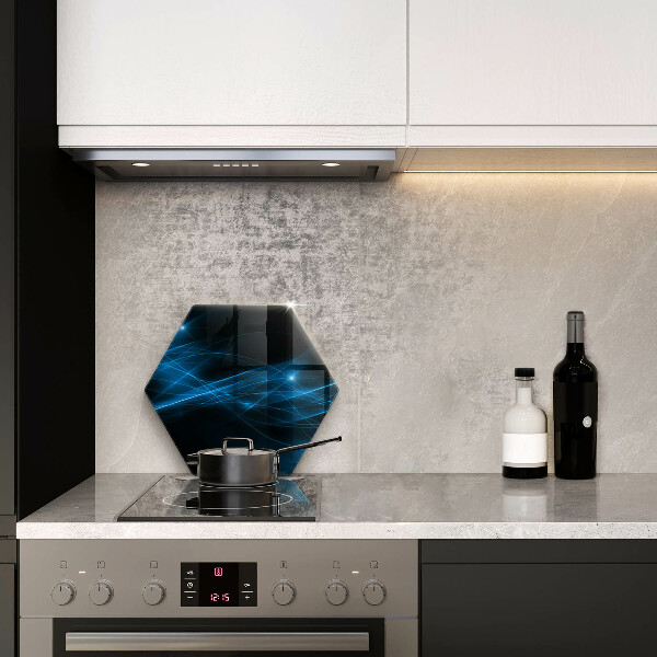 Cache plaque de cuisson Fumée bleue abstraite
