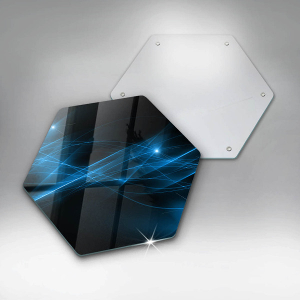 Cache plaque de cuisson Fumée bleue abstraite