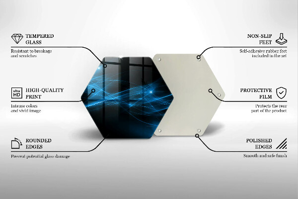 Cache plaque de cuisson Fumée bleue abstraite