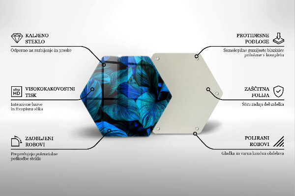 Protection plaque induction Feuilles de végétation de la jungle