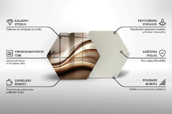 Cache plaque de cuisson Lignes douces d'abstraction