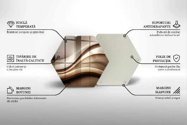 Cache plaque de cuisson Lignes douces d'abstraction