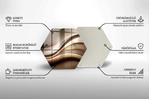 Cache plaque de cuisson Lignes douces d'abstraction