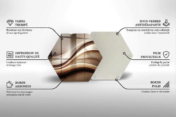Cache plaque de cuisson Lignes douces d'abstraction